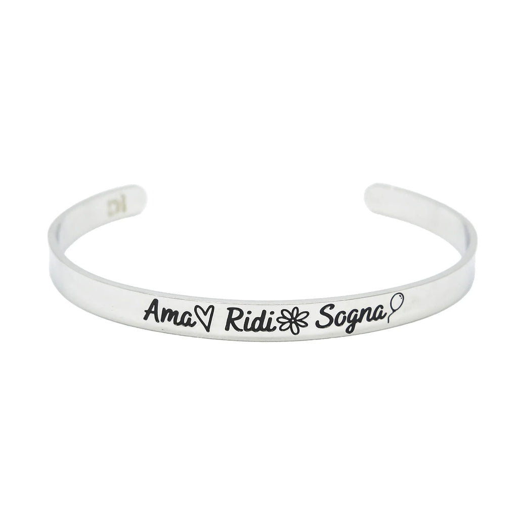 BRACCIALE RIGIDO AMA RIDI SOGNA