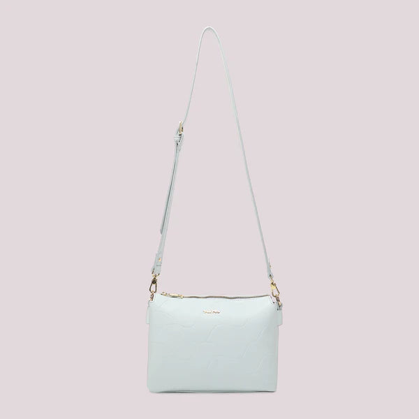 BORSA CON TRACOLLA AZZURRA MOTIVO ONDA MIMI' MUA'