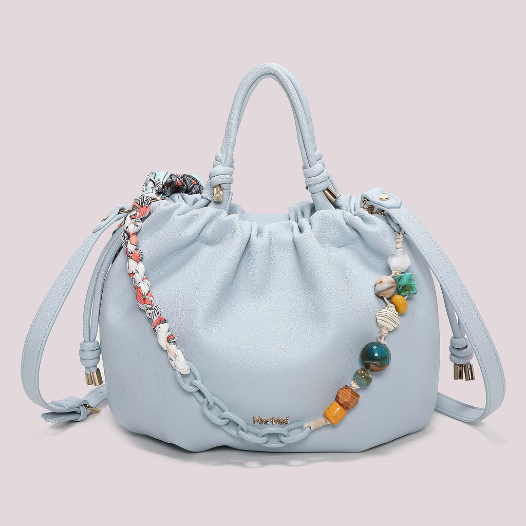 BORSA MANO/TRACOLLA CELESTE