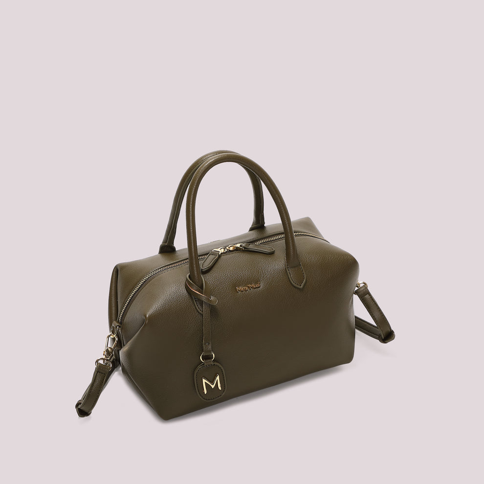 BORSA A BAULETTO MEDIA MIMI' MUA' COLORE VERDE MILITARE