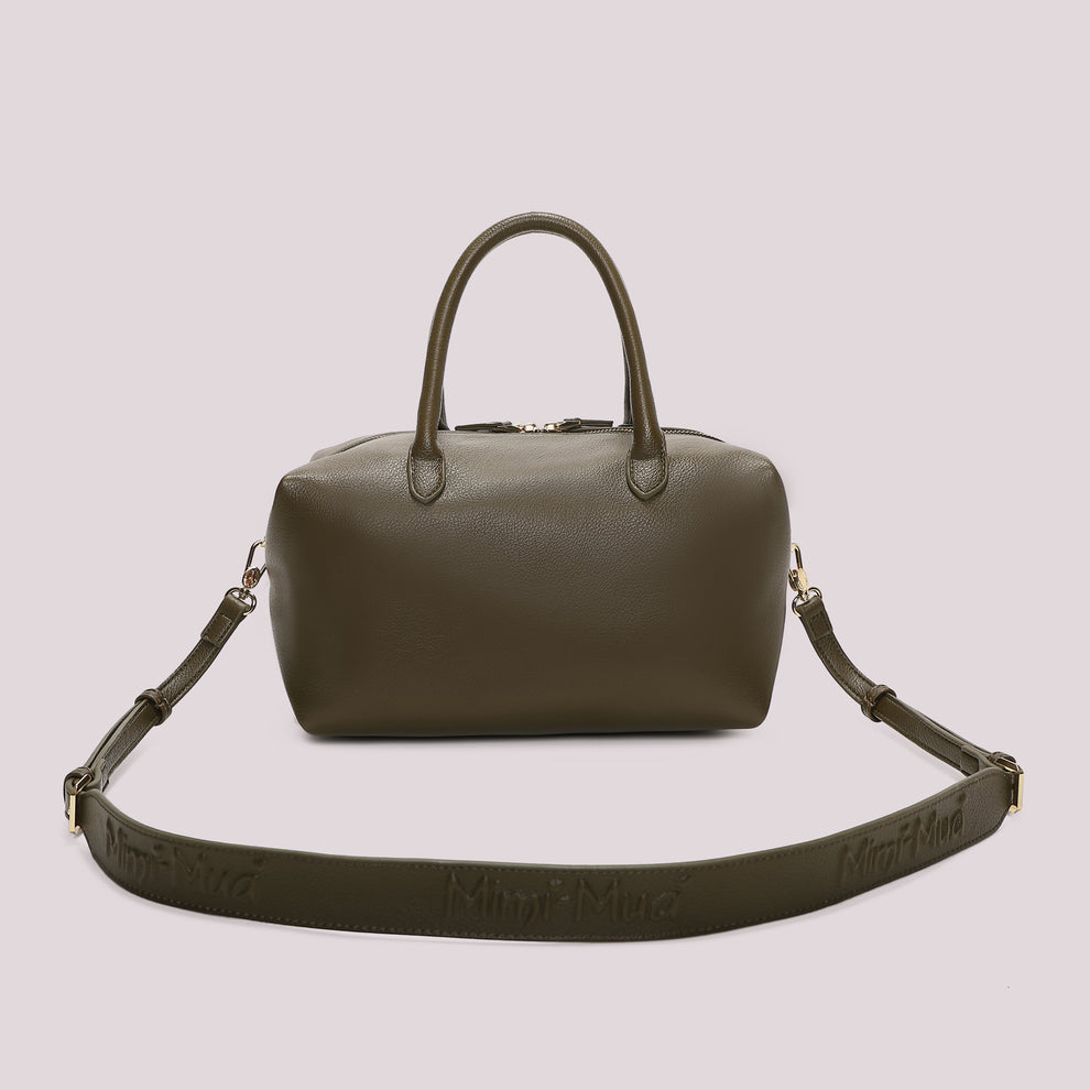 BORSA A BAULETTO MEDIA MIMI' MUA' COLORE VERDE MILITARE
