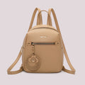 ZAINO PICCOLO TAUPE CON CHARM FIORE MIMI' MUA'