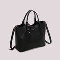 BORSA  A MANO NERA CON CHARM FIORE MIMI' MUA'