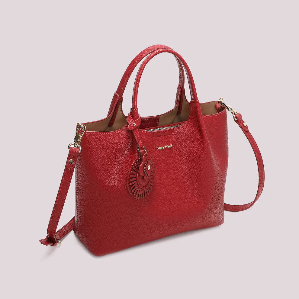 BORSA  A MANO CON CHARM FIORE