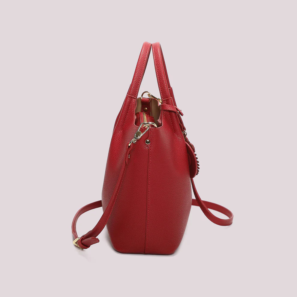 BORSA  A MANO CON CHARM FIORE