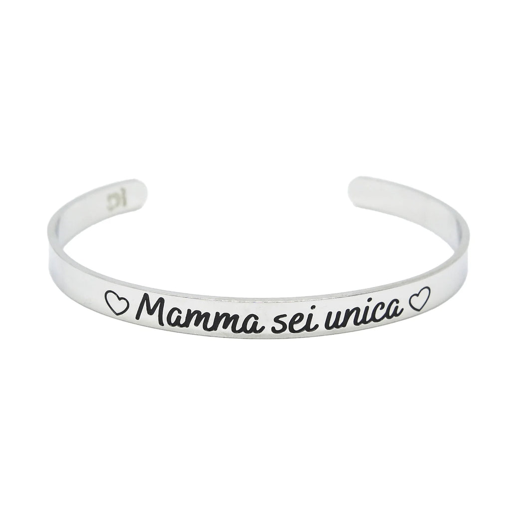 BRACCIALE RIGIDO MAMMA SEI UNICA