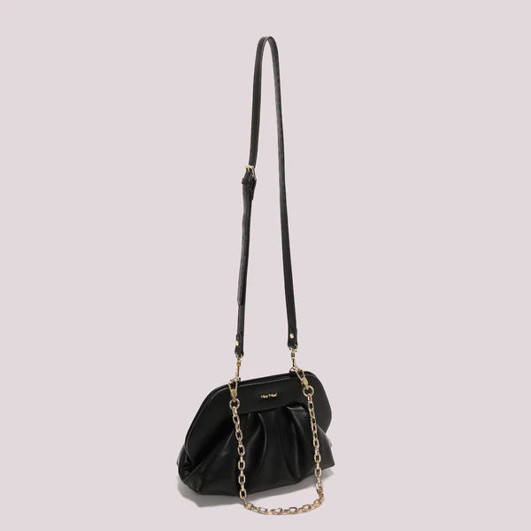 BORSA CLUTCH BOMBATA NERA