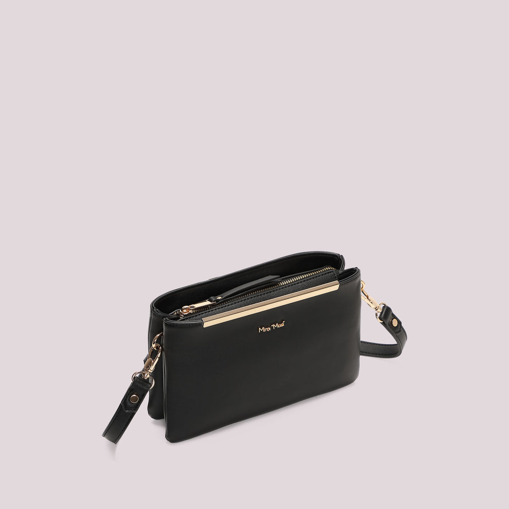 BORSA A TRACOLLA NERA MIMI' MUA'