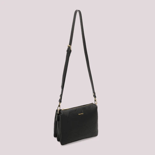 BORSA  ATRACOLLA MOTIVO ONDA NERO MIMI' MUA'