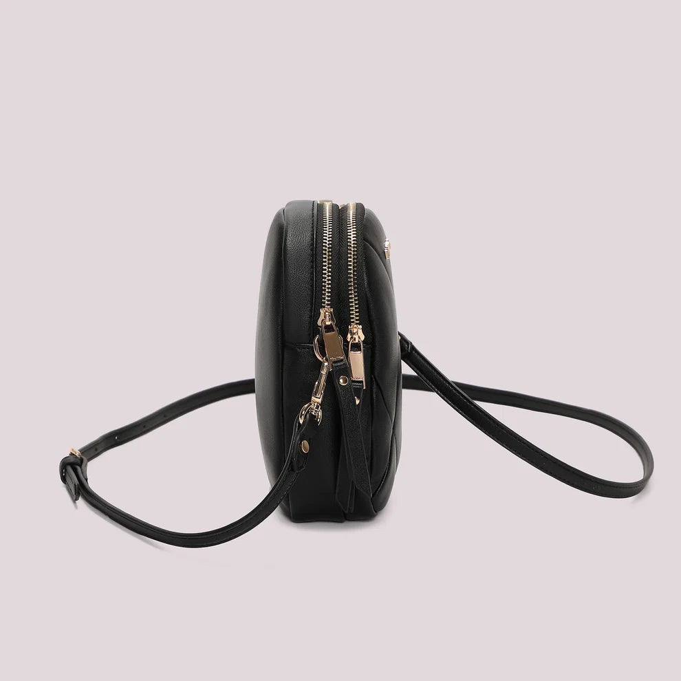 PORTA CELLULARE TRAPUNTATO MIMI' MUA' COLORE NERO
