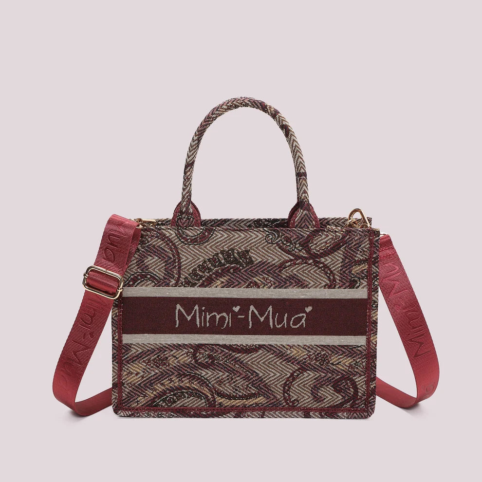 BORSA SHOPPER PICCOLA MIMI' MUA' COLORE PRUGNA