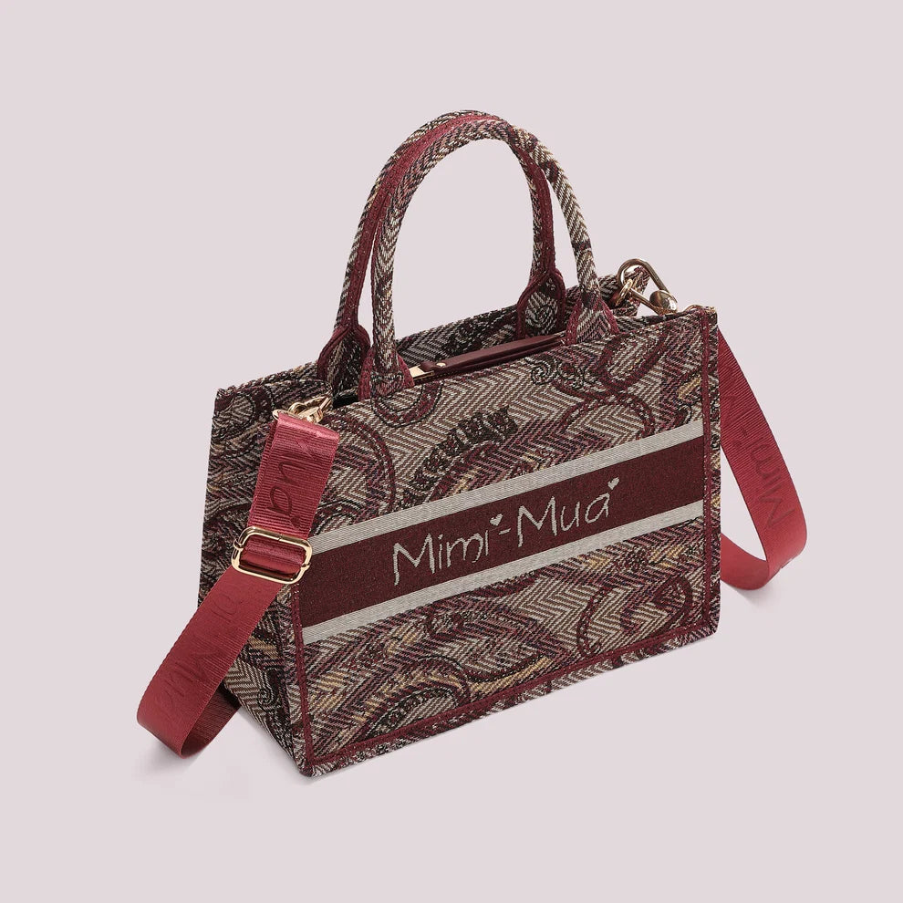 BORSA SHOPPER PICCOLA MIMI' MUA' COLORE PRUGNA