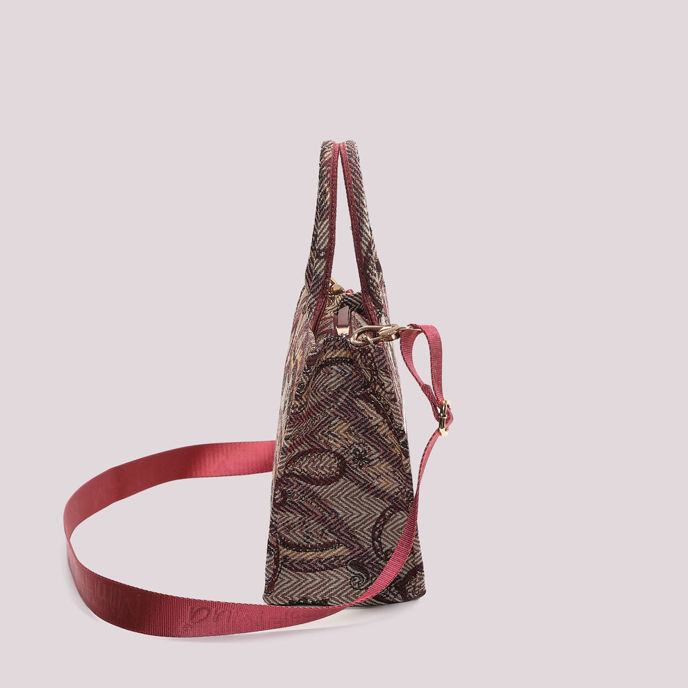BORSA SHOPPER PICCOLA MIMI' MUA' COLORE PRUGNA