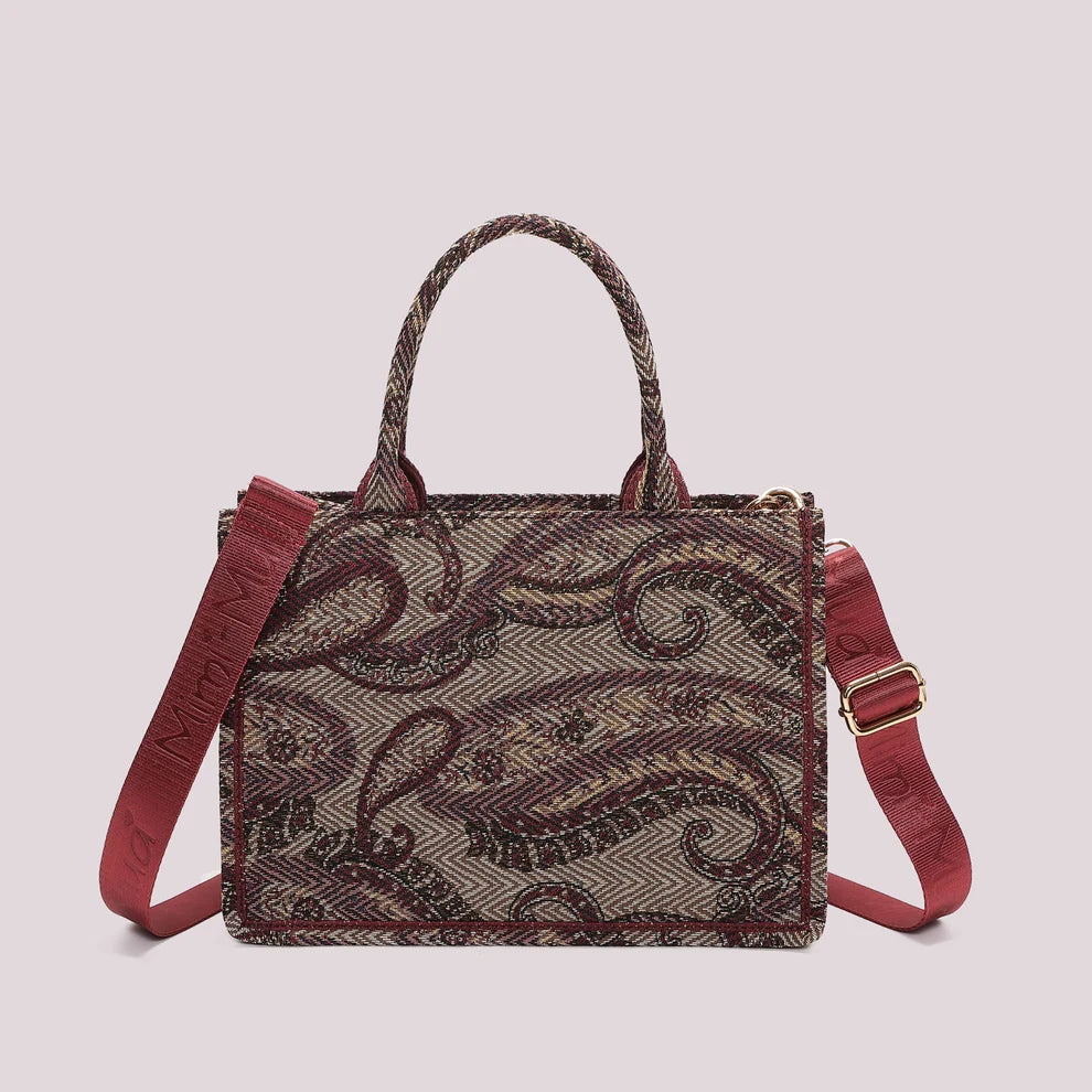 BORSA SHOPPER PICCOLA MIMI' MUA' COLORE PRUGNA