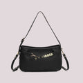 BORSA A SPALLA CON LETTERE MIMI' MUA' COLORE NERO