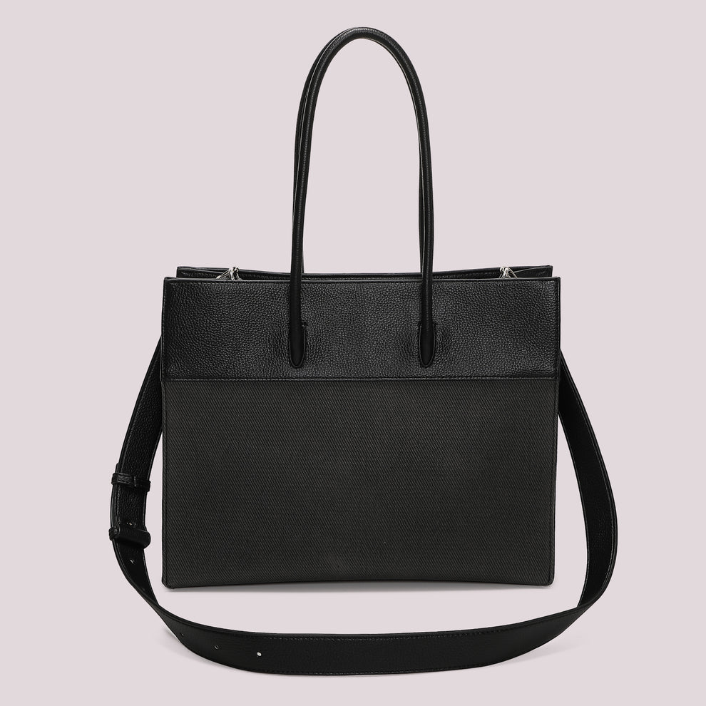 BORSA TOTE CON CHARM E CUORE MIMI' MUA' COLORE NERO