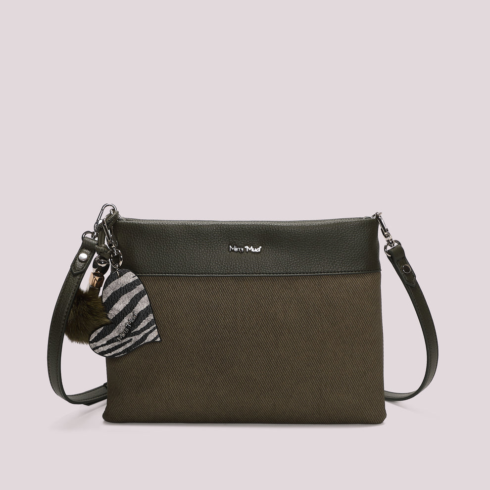 BORSA  ABUSTA CON CHARM E CUORE MIMI' MUA' COLORE VERDE