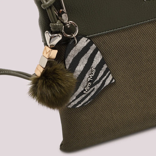 BORSA  ABUSTA CON CHARM E CUORE MIMI' MUA' COLORE VERDE