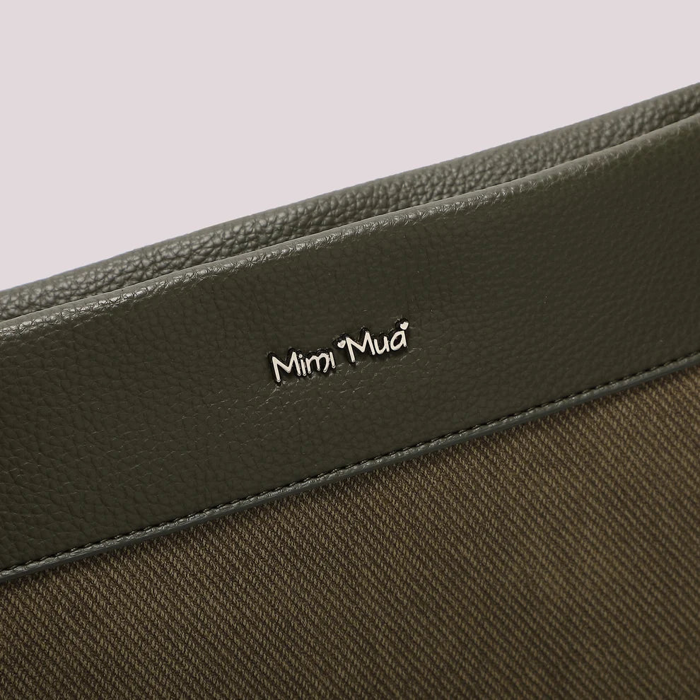BORSA  ABUSTA CON CHARM E CUORE MIMI' MUA' COLORE VERDE