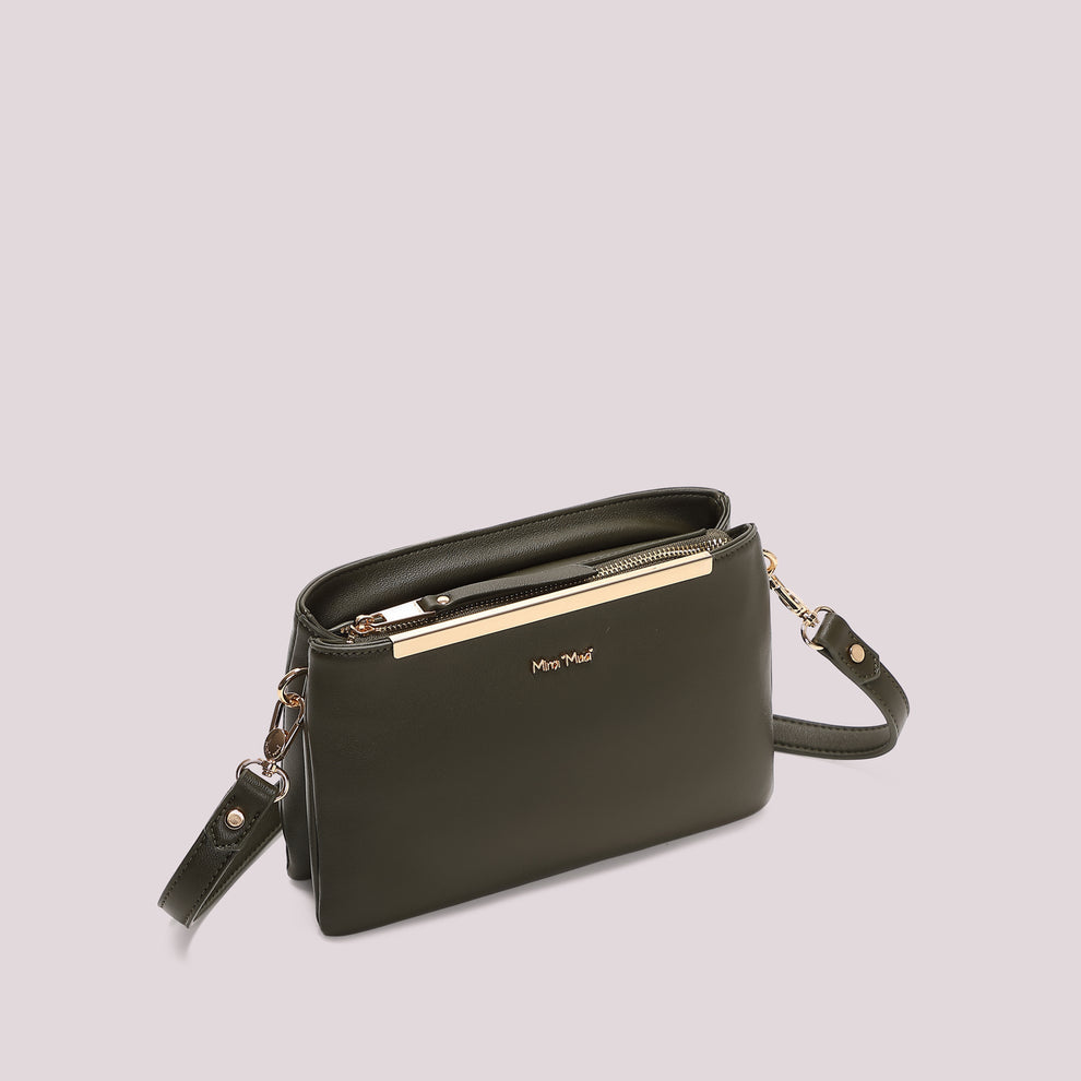 BORSA A TRACOLLA VERDE MILITARE MIMI' MUA'