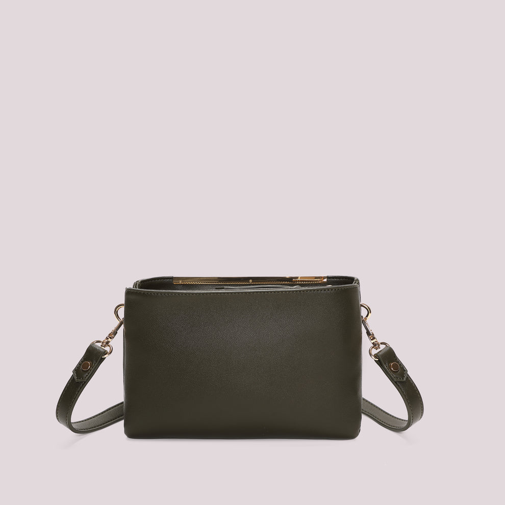 BORSA A TRACOLLA VERDE MILITARE MIMI' MUA'