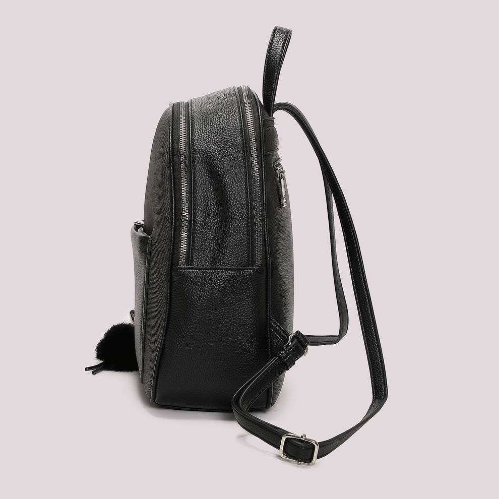 ZAINO CON CHARM E CUORE MIMI' MUA' COLORE NERO