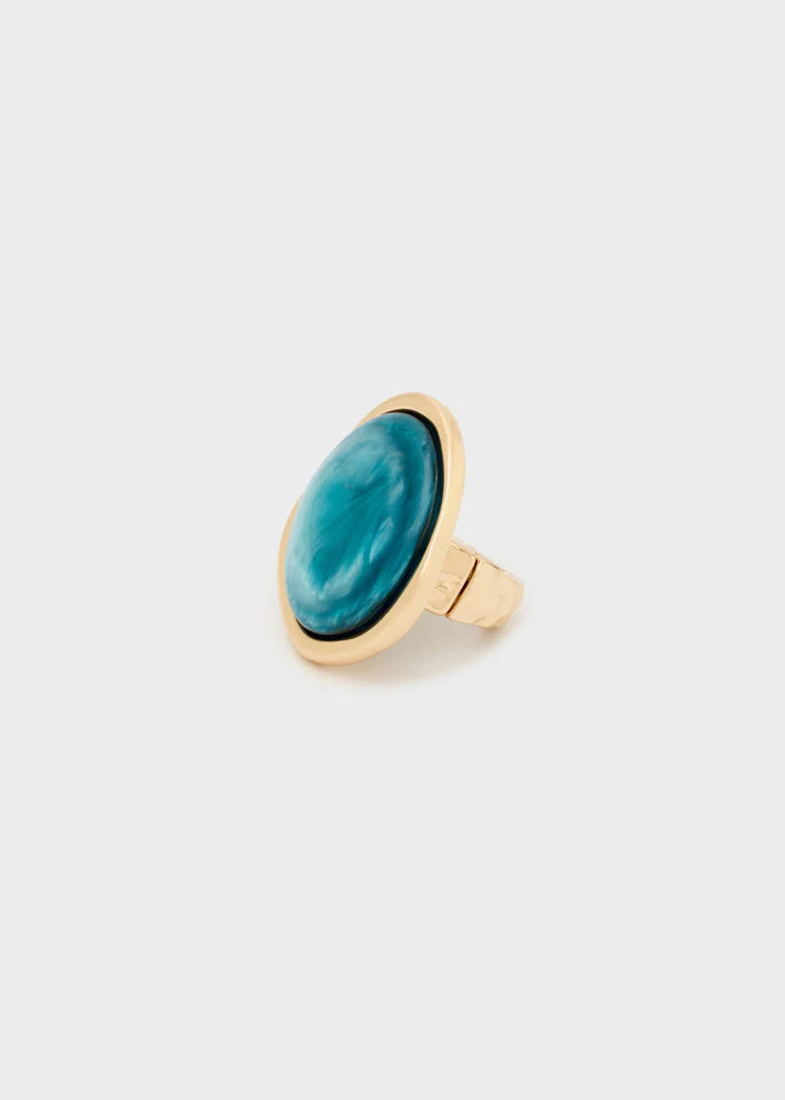 ANELLO RESINA AZZURRO