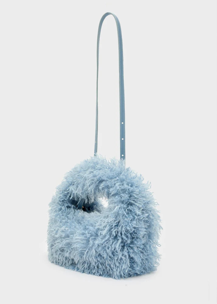 BORSA FURRY COLORE AZZURRO