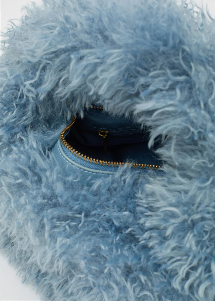 BORSA FURRY COLORE AZZURRO