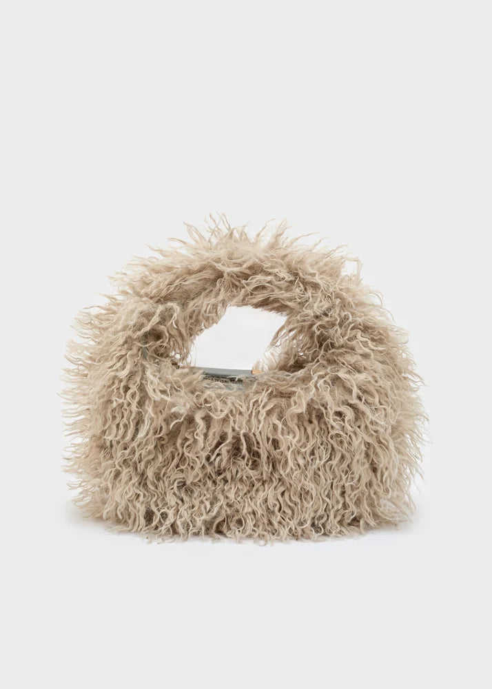 BORSA FURRY NALI COLORE GRIGIO
