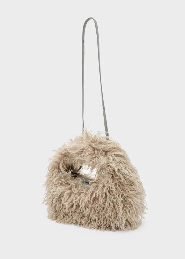 BORSA FURRY NALI COLORE GRIGIO