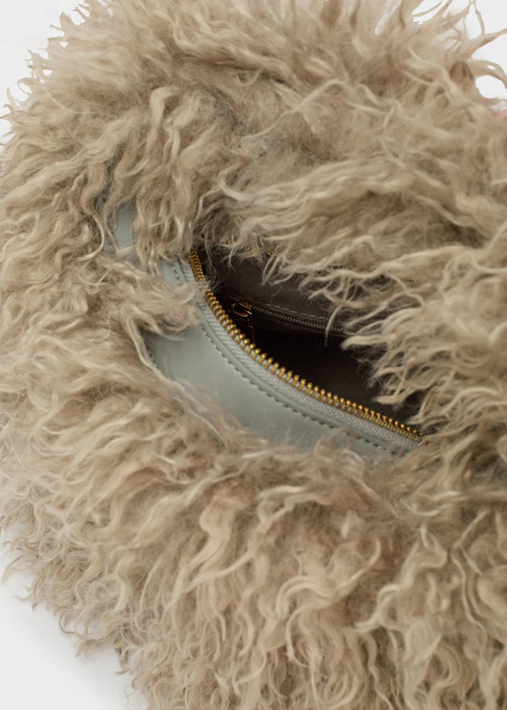BORSA FURRY NALI COLORE GRIGIO